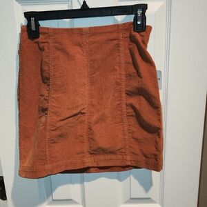Free People Terracotta Mini Skirt